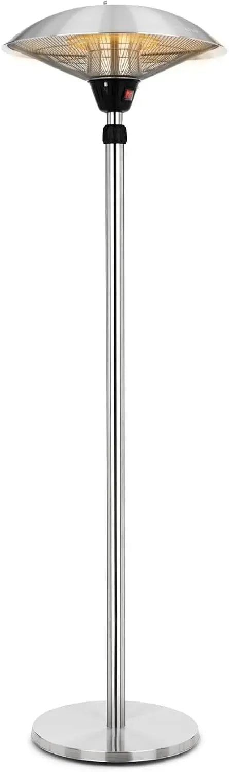 riscaldatore, cavo, 2100 W, 1,8 m, 3 livelli, funzione riscaldante, argento, alluminio