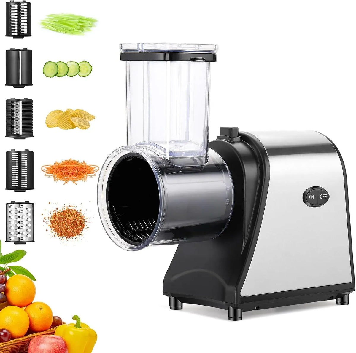 Affettatrice, affettatrice per alimenti, 250 W, per verdure, COOCHEER