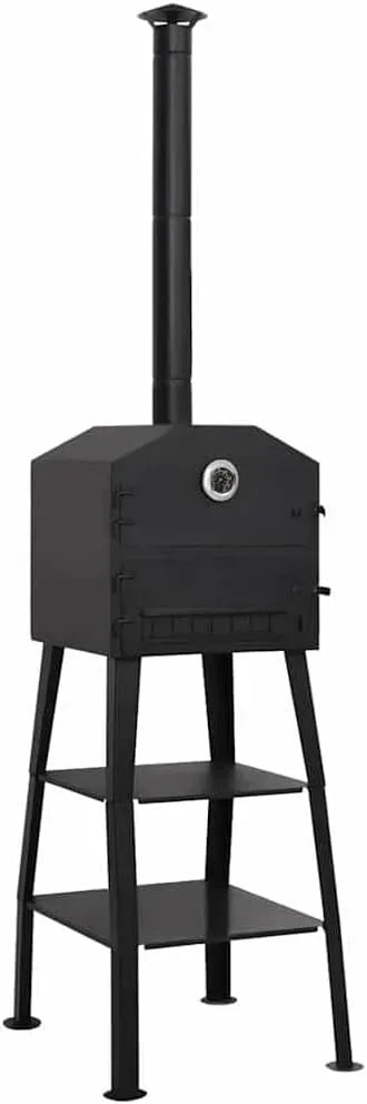 Forno elettrico per pizza, esterno, acciaio inox, nero