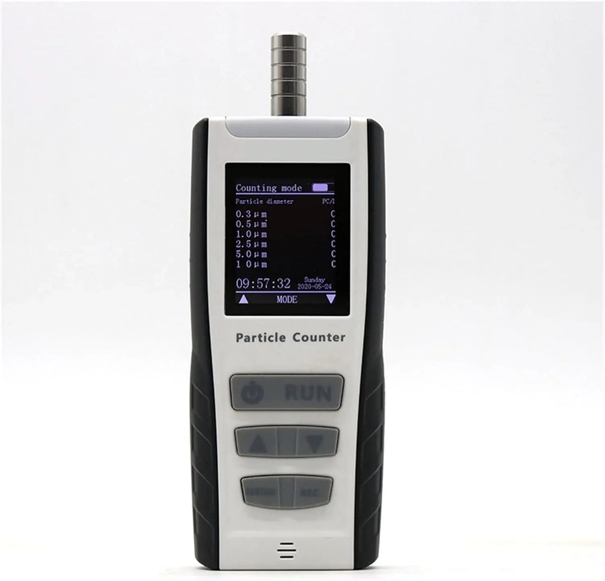 Pm0.3/0.5/1/2.5/5/10 Contatore di particelle di polvere professionale, Pm2, 5 Misuratore di qualità dell'aria esterna Contatore di particelle di