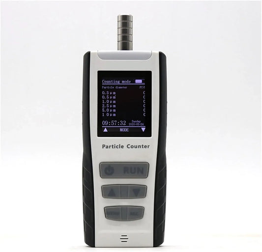 Pm0.3/0.5/1/2.5/5/10 Contatore di particelle di polvere professionale, Pm2, 5 Misuratore di qualità dell'aria esterna Contatore di particelle di