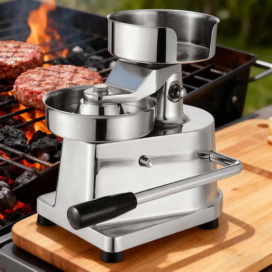 Macchina Per Hamburger, Pressa, 150 mm, professionale, acciaio inox, per Hamburger Commerciale in Acciaio Inossidabile