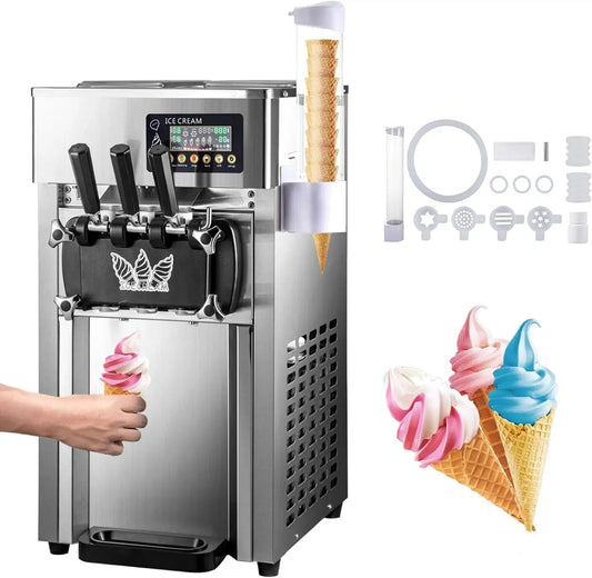 A168 Macchina per Ghiaccio, Macchina per Gelato, macchina da caffè elettrica, 2200 W, 28 L/h, professionale, ristoranti, acciaio inox
