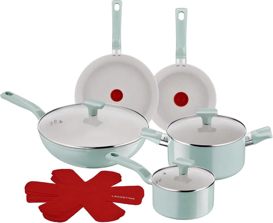 Set di Padelle e Pentole Antiaderenti, Lagostina Salvia, 12 Pezzi