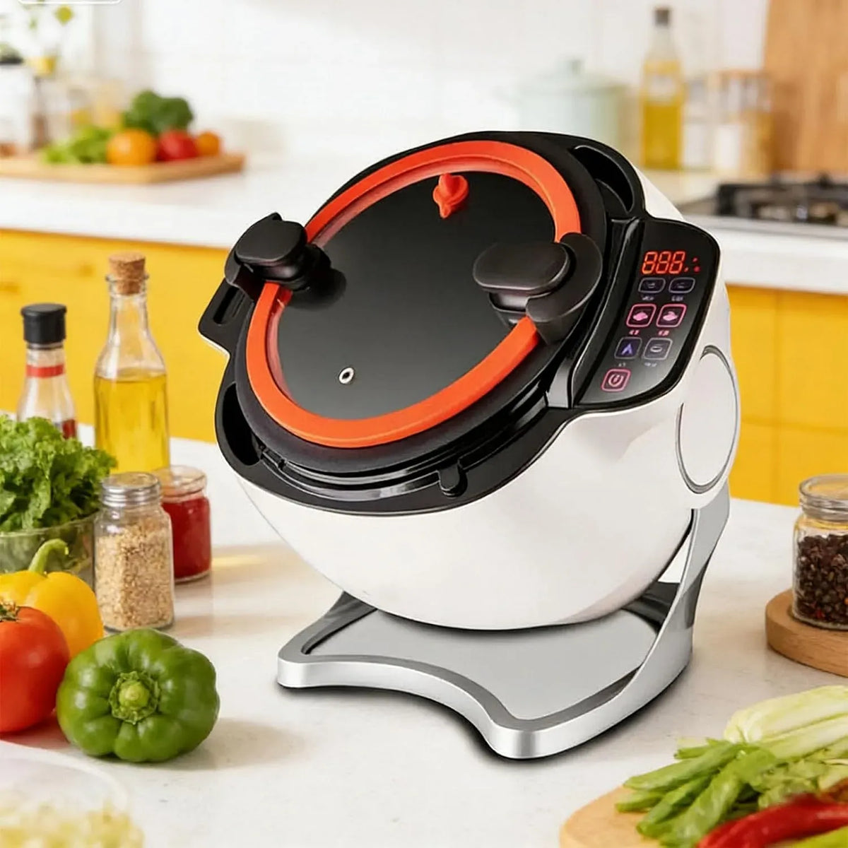 Macchina da cucina, 6 L, portatile, per mescolare e cuocere in umido