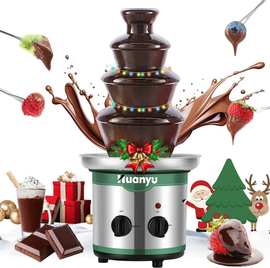 4-tier fonduta, per il cioccolato Fontana elettrica di cioccolato macchi, Huanyu