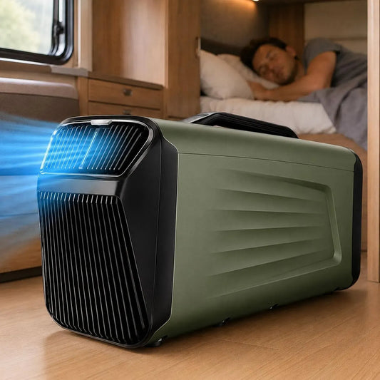 Condizionatore, portatile, verde, climatizzatore, Condizionatore Portatile con Funzione Caldo/Freddo Green
