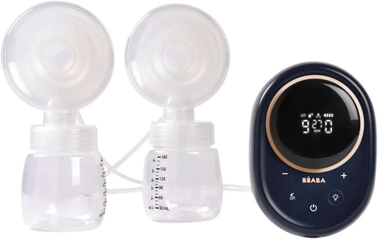 Tiralatte, timer, USB, blu, Grande capacità 180mL, 9 livelli, 3 modalità, 6 sessioni, BÉABA, Ricarica USB C