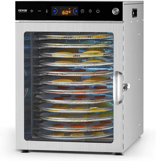 VEVOR Asciugatrice, 800 W, 2 zone di temperatura, acciaio inox