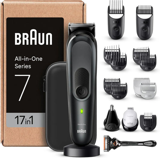 Braun 17-in-1 Mgk7491 Regolabarba, Rasoio, nero, per Barba