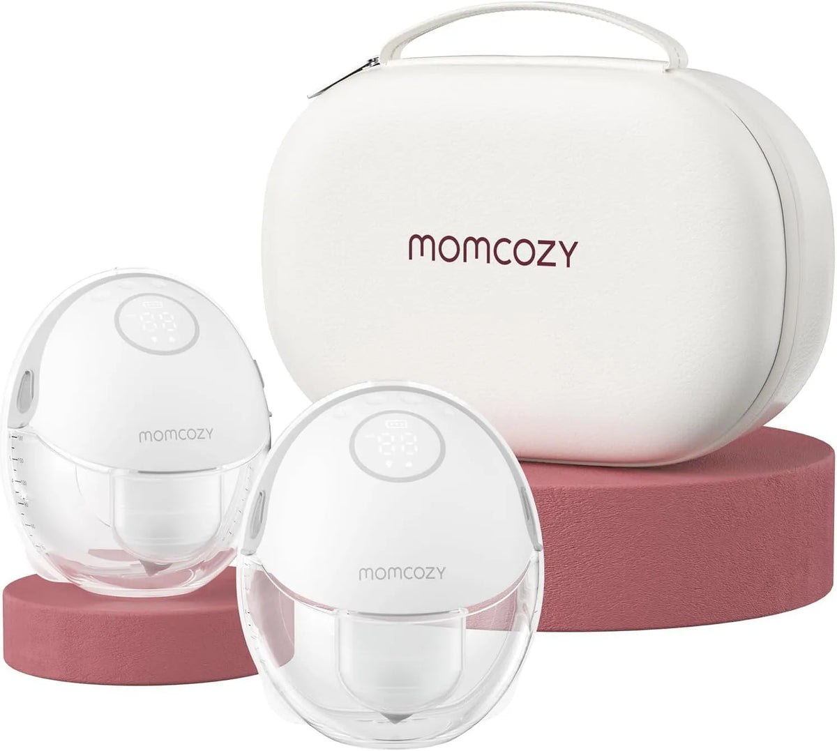 Tiralatte, grigio, 2 Pezzi, pompa per latte materno, tiralatte elettrico, Momcozy M6 Tiralatte Elettrico Indossabile Mani Libere 24mm