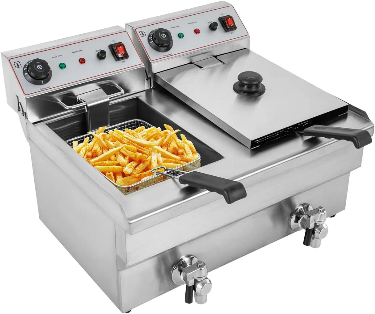 Pentola e padella, 57 x 47 x 35 cm, 6000 W, professionale, argento