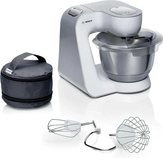 Bosch MUM58200 Impastatrice, Bianco/Argento, 1000 Watt, Ciotola da 3,9 L
