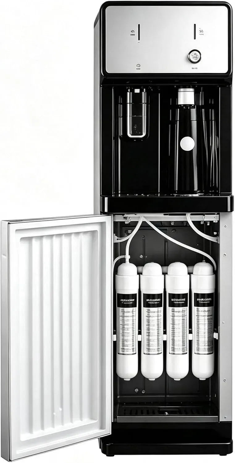Dispenser, Dispenser Acqua Collegato Rete Idrica 4 Filtri Caldo Freddo Ambiente