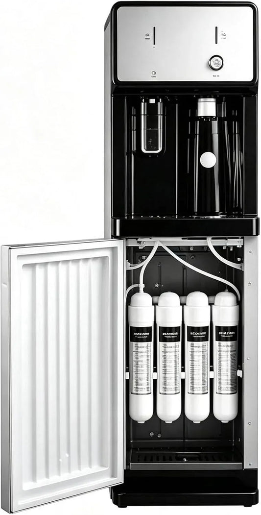 Dispenser, Dispenser Acqua Collegato Rete Idrica 4 Filtri Caldo Freddo Ambiente