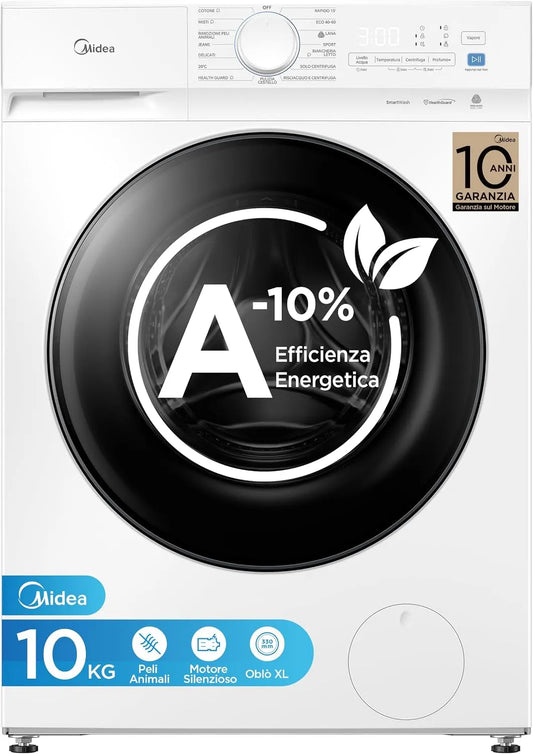 Lavatrice, 10 kg, classe energetica A, Inverter