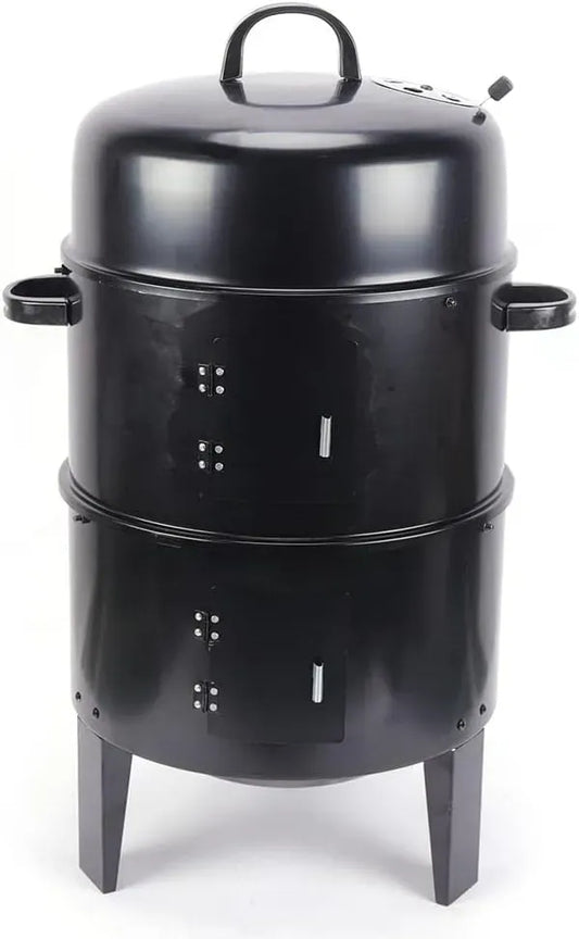 griglia, 40 cm, per affumicatura, a due strati, grigliata con coperchio