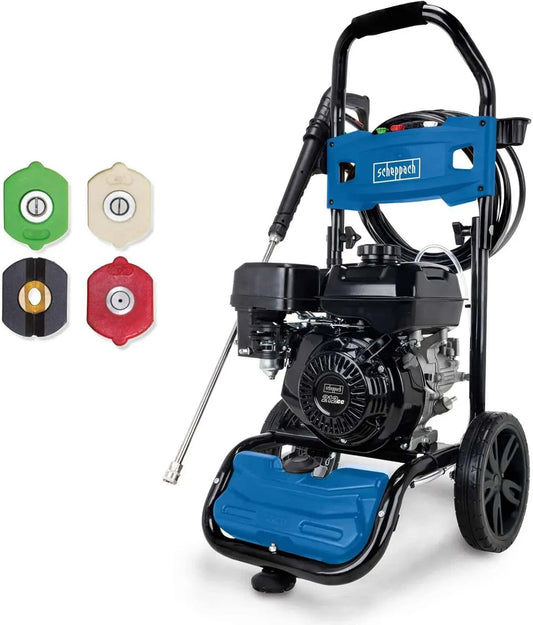 Scheppach HCP5000 Idropulitrice, Pressione 241 Bar, Motore a benzina 4 tempi 5,9 CV, Portata 570 l/h, 4,3 KW