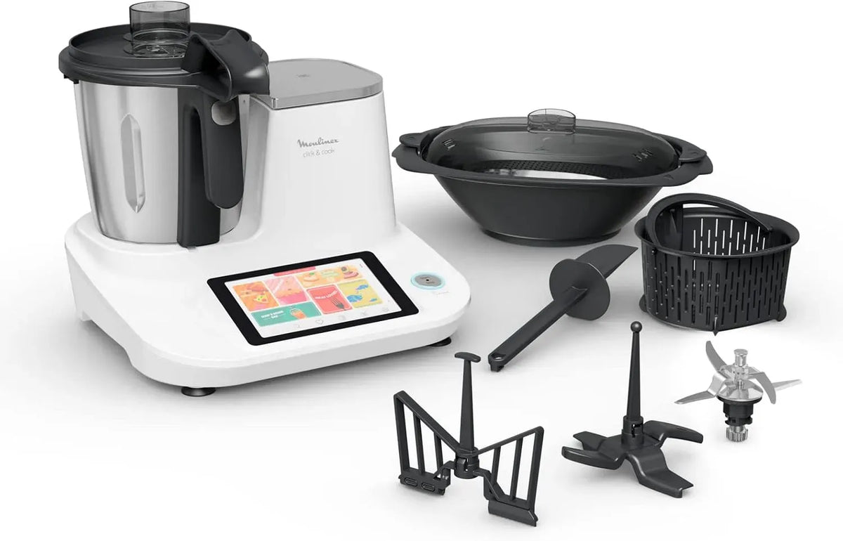 Moulinex HF506110 Robot da cucina, 3,6 L, 1400 W, 32 programmi, touch, schermo digitale touch, 10 programmi automatici, capacità 3,6 l
