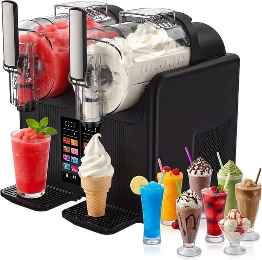 Macchina per Granita, Macchina per Granite, Macchina per Bevande, 2 L, 7 programmi, professionale, per Granita Slushie Machine 2 x 2L