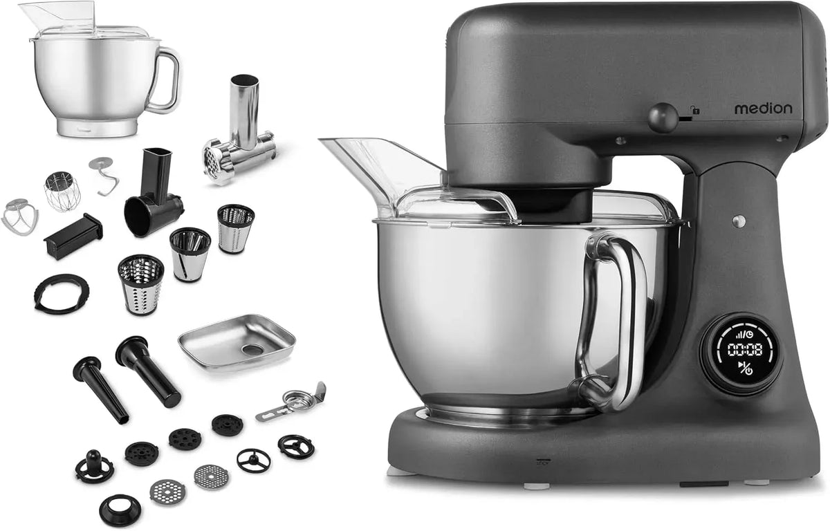 Robot da cucina, 4,6 L, 800 W, touch, display digitale, acciaio inox