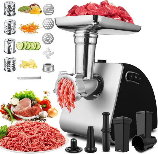 Accessorio per elettrodomestico, 2000 W, COOCHEER, pasticceria, 4 lame a cono, Tritacarne Elettrico 2000W