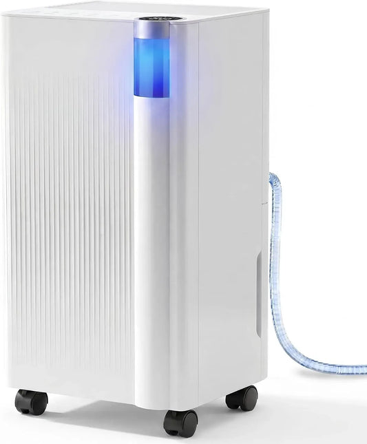Deumidificatore, timer, timer 24 ore e sicurezza bambini, silenzioso con luce ambientale a 3 colori, max 3000 m²