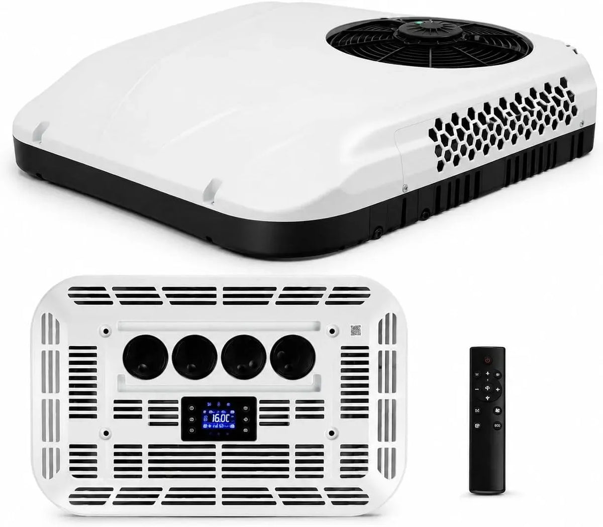 raffreddamento rapido, bianco, Climatizzatore da 12 V per roulotte