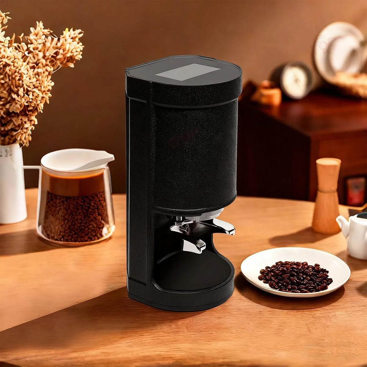Macchine per caffè efficienti Black, per Antiaderente Professionale, Pressino Automatico per caffè con pressino 58 mm, pressino Elettrico