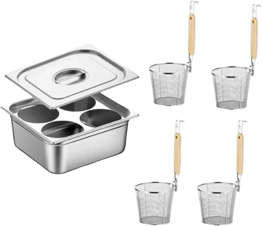 Set di pentole per pasta in acciaio inox dotato di divisorio e colino, 31 x 28 cm, per cucinare zuppe e cuocere a vapore, essenziale per uso domestico
