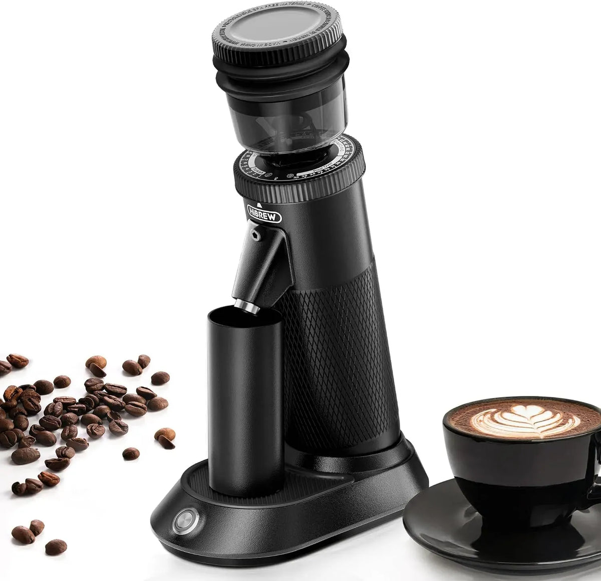 Lega di Alluminio, Macinacaffè Bava Conica, Espresso Grinder Single Dose con 36 Macinature Regolabile, Capacità di 50g chicchi, Adatto per