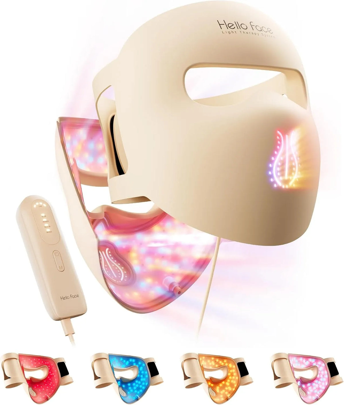 Maschera per terapia a luce rossa, rosso