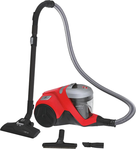Hoover POWER 300 HP310HM Aspirapolvere, 2 L, 850 W, rosso, 75 dBA, Raggio di Azione 9,5 m