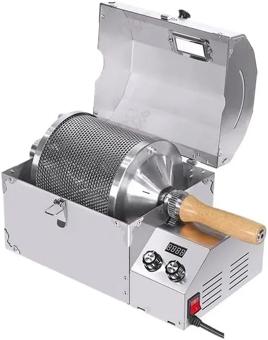 Glass Roller, Tostatrice elettrica for chicchi di caffè Controllo della temperatura Regolazione velocità rotazione Attrezzatura for la tostatura del