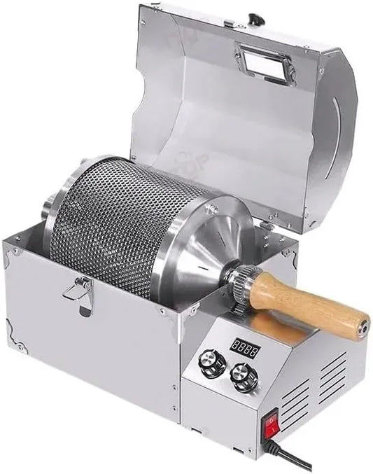 Glass Roller, Tostatrice elettrica for chicchi di caffè Controllo della temperatura Regolazione velocità rotazione Attrezzatura for la tostatura del