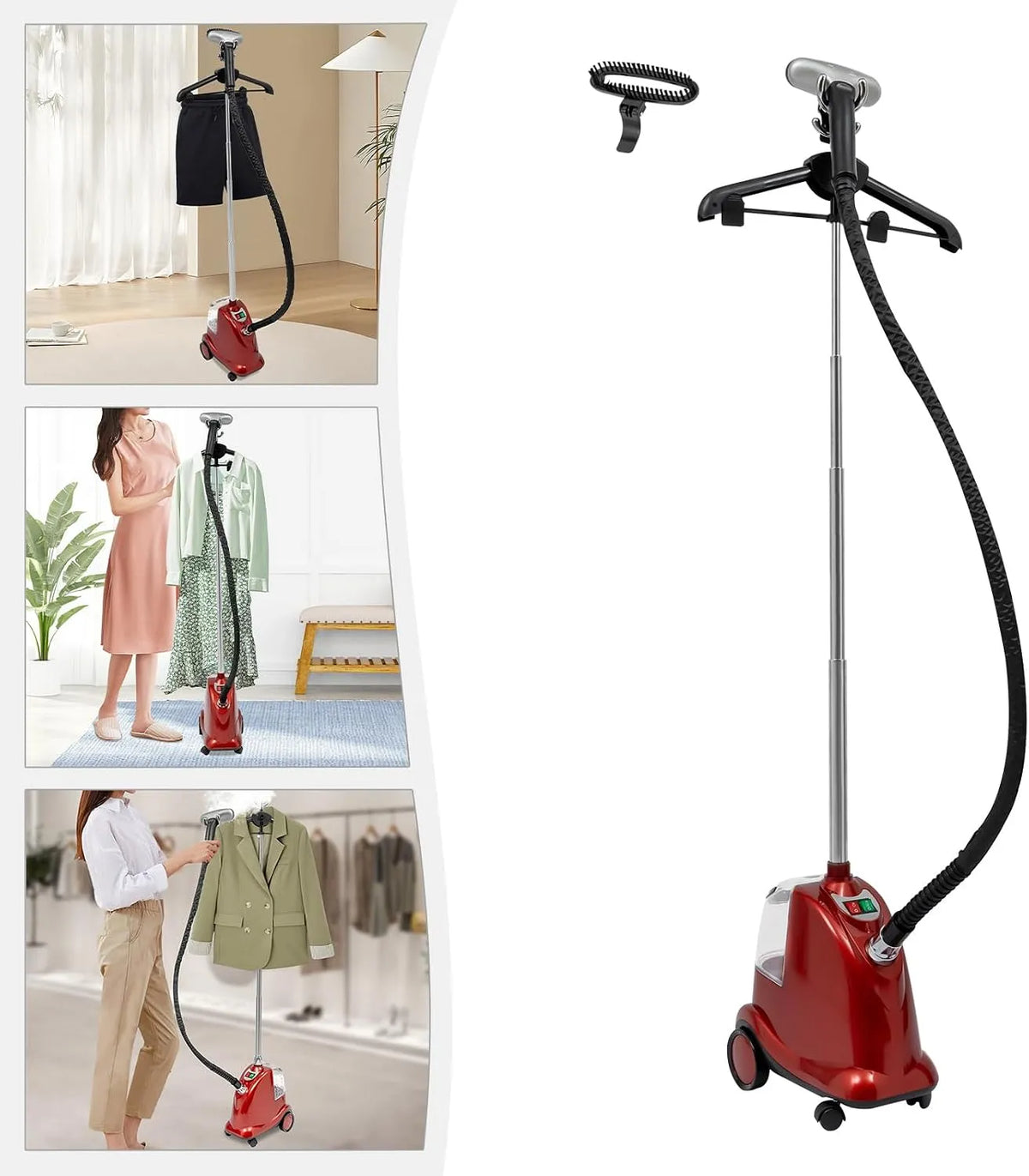Piastra, ferro da stiro elettrico, 2200 W, vapore, professionale, per vestiti