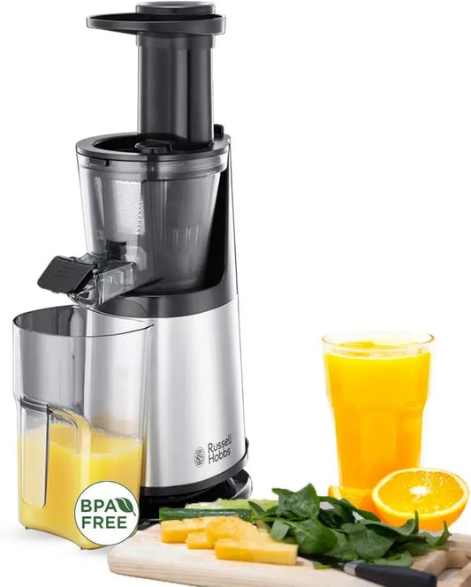 Russell Hobbs Juicer, 150 W, acciaio inox, Slow Juicer Sistema di Estrazione Succo a Freddo