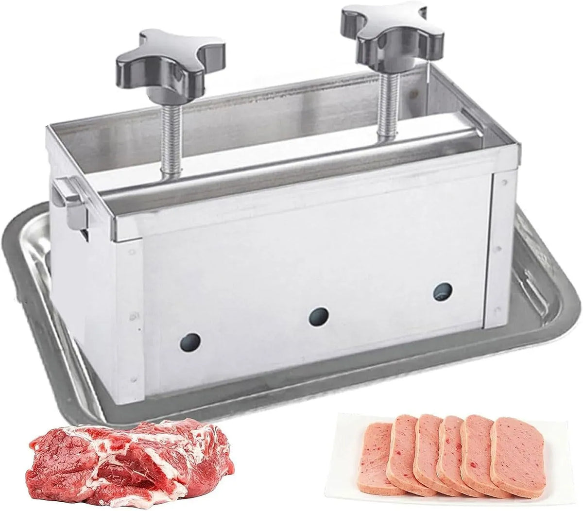 macchina per hamburger, 10 kg, acciaio inox, per carne in acciaio inox