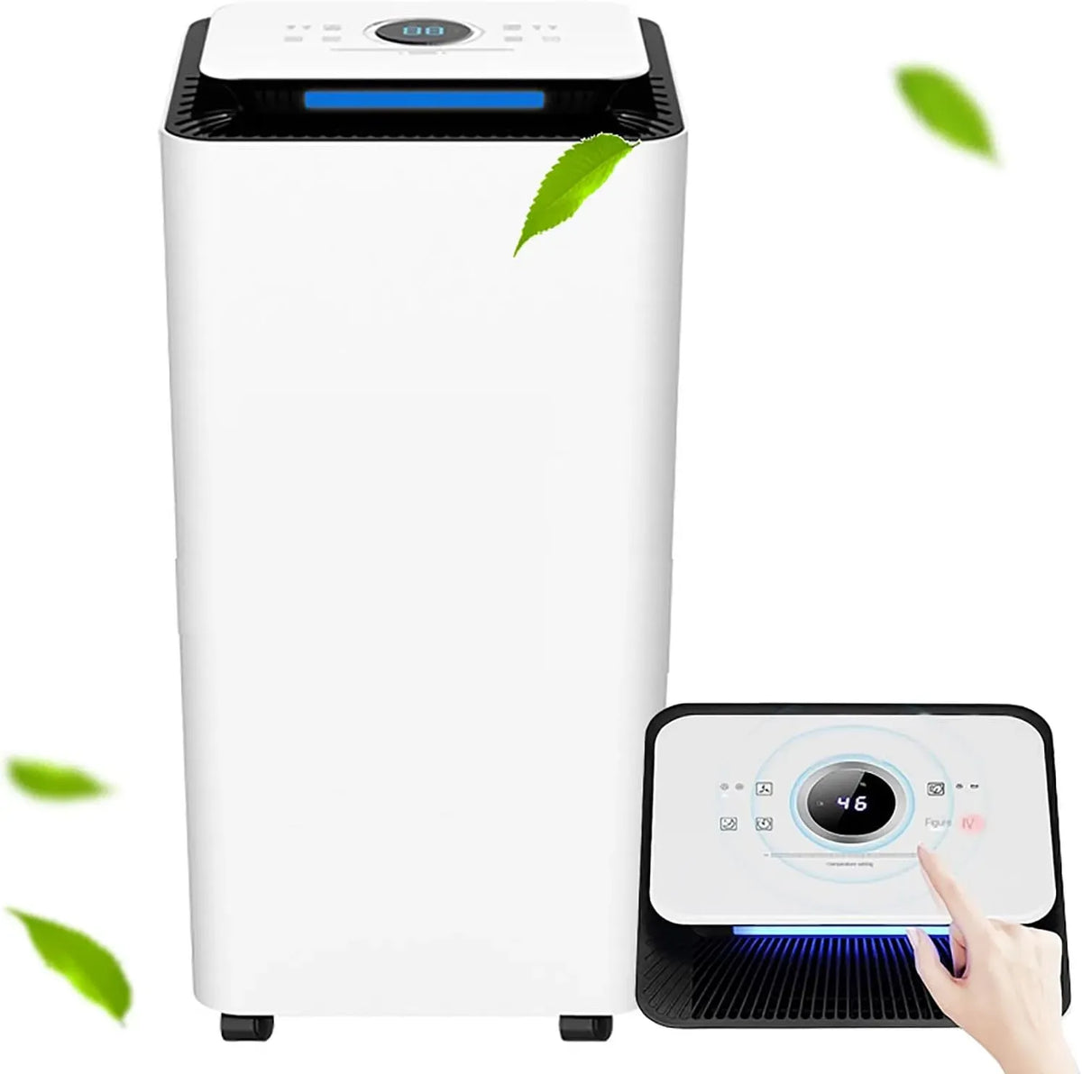 Deumidificatore, 12 L, industriale, ampio serbatoio, 20-80㎡, Serbatoio Dell'Acqua Da 2,5 Litri, Temporizzato