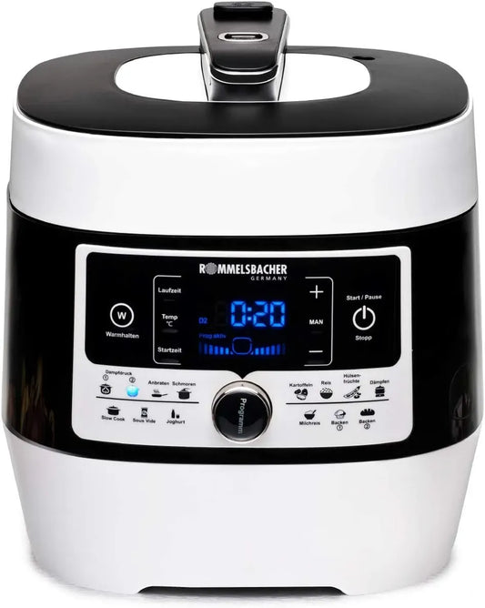 Rommelsbacher MD 1000 Pentola e padella, 6 L, 14 programmi, 40 a 170 °C, rivestimento antiaderente, vapore, 2 livelli di pressione del vapore