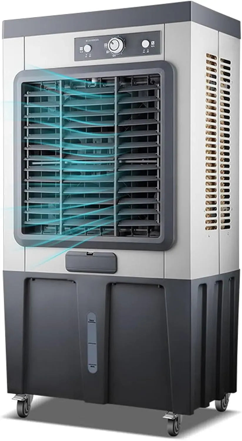 Ventilatore, 75 L, industriale, 3 velocità, oscillazione, professionale, Oscillazione 120°, Raffrescatore Evaporativo Industriale 75L