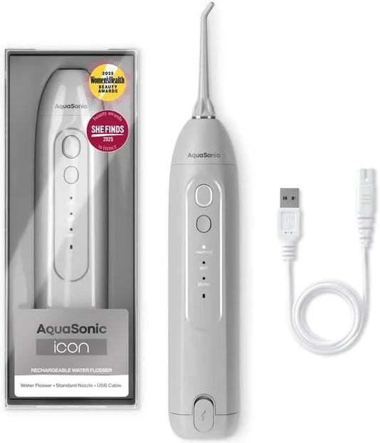 impermeabile, AquaSonic Icon Water Flosser per denti, per bretelle casa viaggio, Irrigatore orale ricaricabile senza fili, portatile pulizia dentale