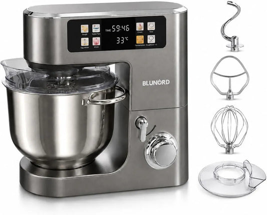 Accessorio per elettrodomestico, 8 L, 2100 W, Planetaria BLUP4975, touch, acciaio inox, Fermentazione 25-45 C, Display Touch a Colori, 12 Velocita