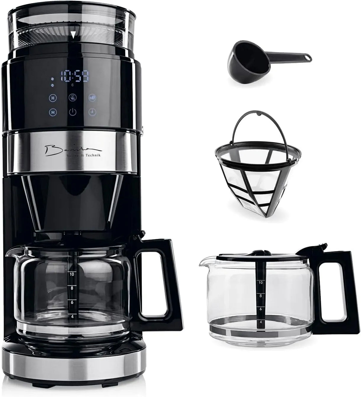 Macchina da caffè, caffettiera elettrica, macchina da caffè elettrica, Barista Macchina da caffè con macinino