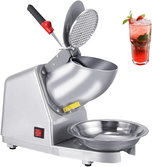 Tritaghiaccio elettrico, spessore regolabile, per manico antiscivolo per casa, 85 kg/h, lame in acciaio inox, negozio, bar