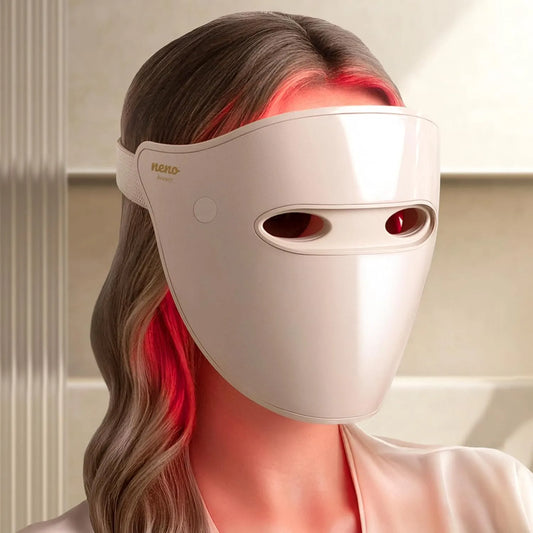 Neno Beauty Alva Maschera LED Viso dotato di Luce Rossa e Blu USB-C