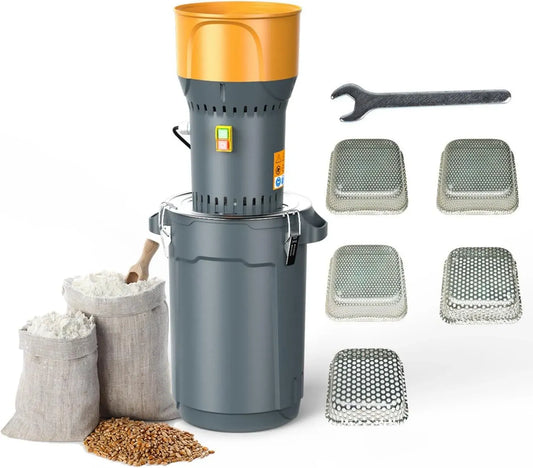 Mulino, macinatore elettrico, 25 L, 1000 W, 300 kg, professionale, per cereali con secchio da 25 litri