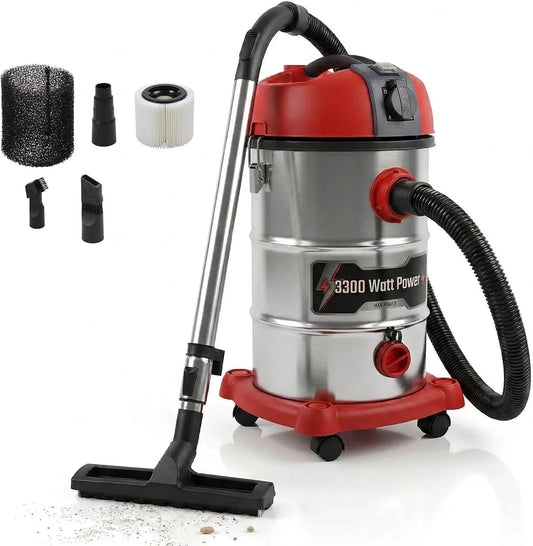 Aspirapolvere, 30 L, 3300 W, STAHLMANN VAC3300, industriale, ampio serbatoio