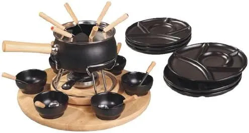 Set smaltato, Fodue, 31 Pezzi, Nero