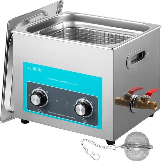 VEVOR Ultrasonico Cleaner, Ultrasonic Cleaner, 10 L, professionale, per Carburatore Parti in Ottone Gioielli Dentali Monete, VEVOR 10L